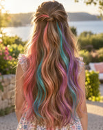 ColorSwipe™ Hair Stripe Set 💜💙 — Fun Shades, Temporary Style (8-Pack)