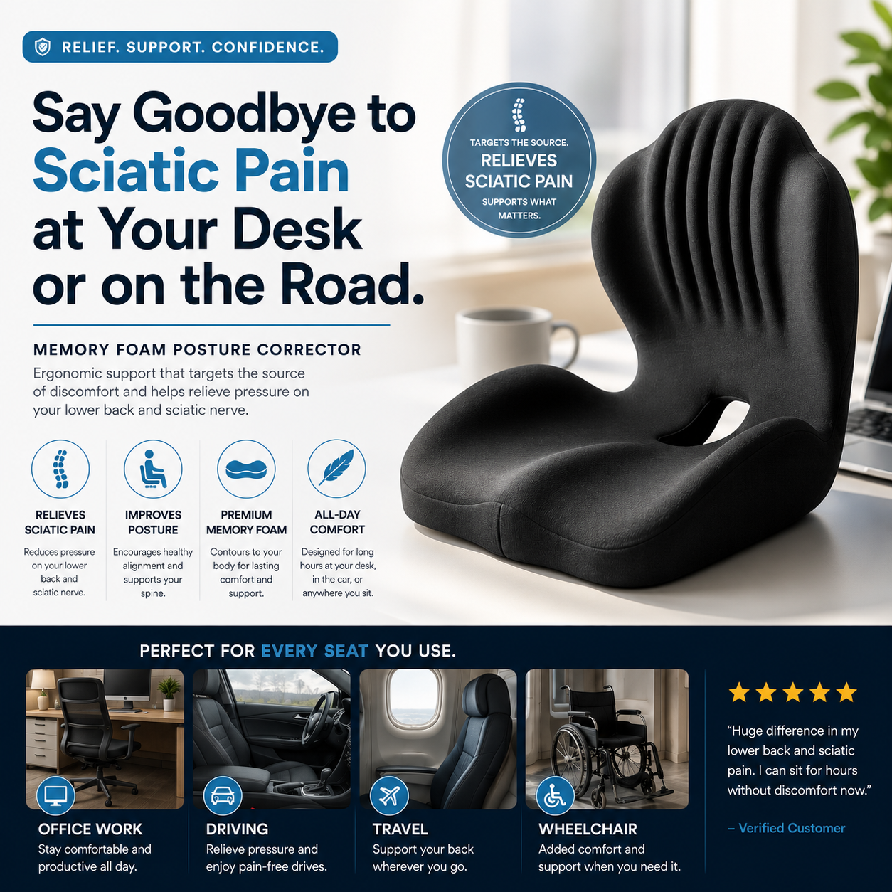 SpineFlow™ Fix Daily Back Pain From Sitting For Long Hours