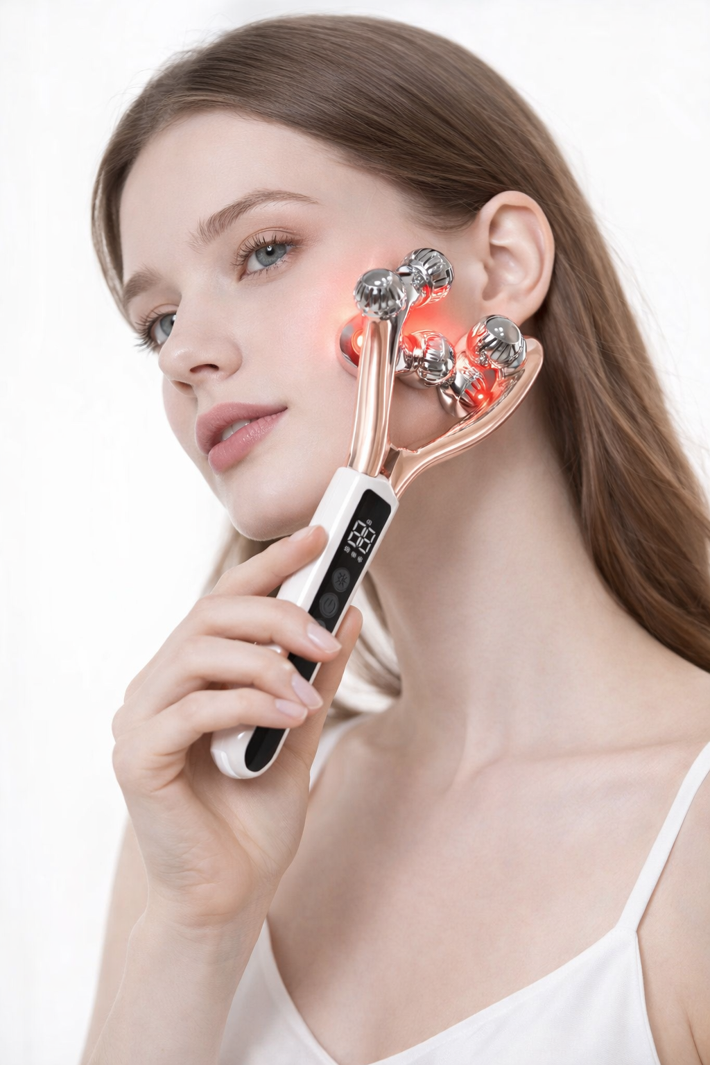 FaceSculpt™ EMS Beauty Roller 💖⚡ Lift Your V-Line