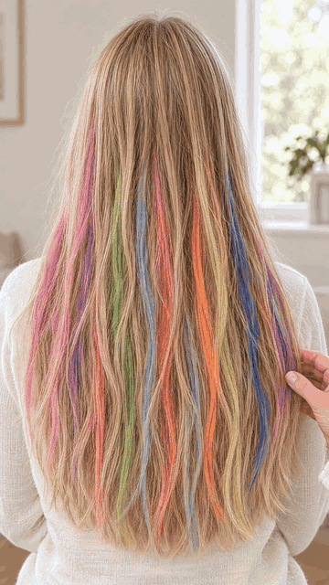 ColorSwipe™ Hair Stripe Set 💜💙 — Fun Shades, Temporary Style (8-Pack)