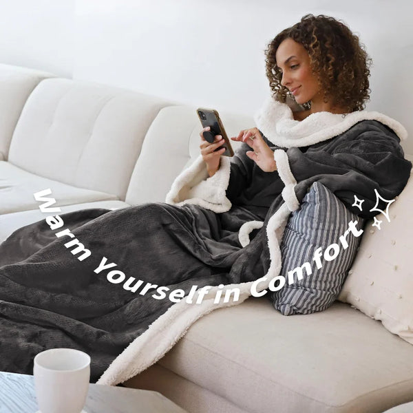 SootheStep™️ Kuschelige Ärmeldecke für das Sofa