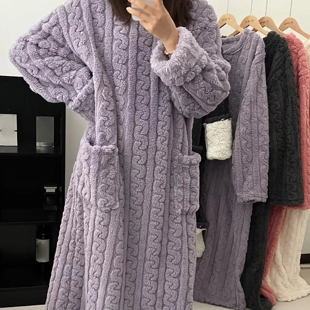 SootheStep™️ Gemütliches Flanell-Nachthemd