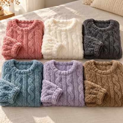 Cosy Flannel colours: Pink, White, Grey, Green, Violet and Brown