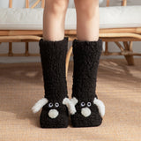 Black Dog design with white ears and nose