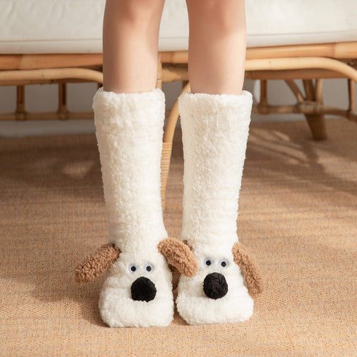 White Dog design with caramel ears and black nose
