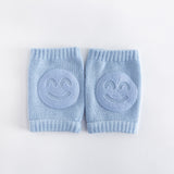 Blue baby crawling knee pads, one pair