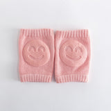 Pink baby crawling knee pads, one pair