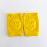 Yellow baby crawling knee pads, one pair