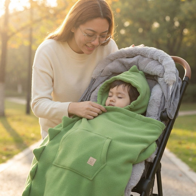 DinoCuddle™ Baby Cover 🦖💚 — Warmth &amp; Cozy Comfort